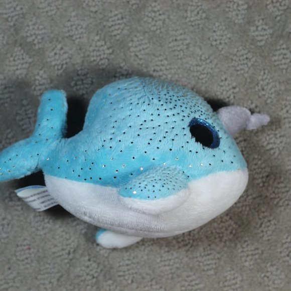 YooHoo Friends 7" Narwhal & 5" Num Nom Fuzzy Blue Unicorn Plush Toys - Picture 2 of 8